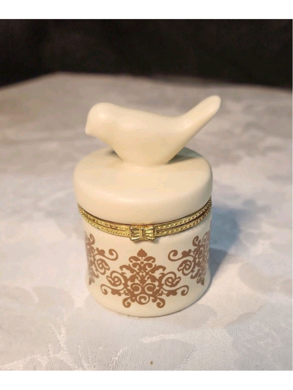 NATURE WALK Beautiful Bird Trinket Box Cracker Barrel hinged top,EUC